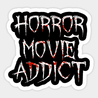 Horror Movie Addict Halloween Costume Sticker